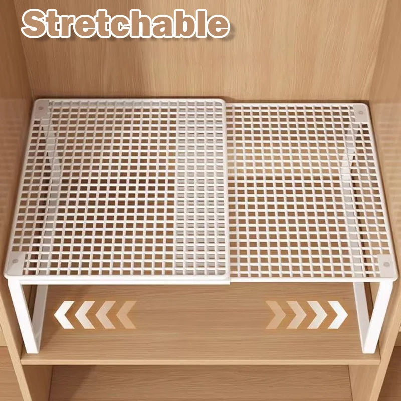 étagère pliable moderne blanc grille fine grande capacité armoire pieds pliants sortable organisateur rangement