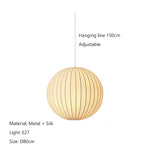 suspension sphérique moderne blanc rayures noires opaques 30cm 40cm 50cm 60cm 80cm lumière neutre