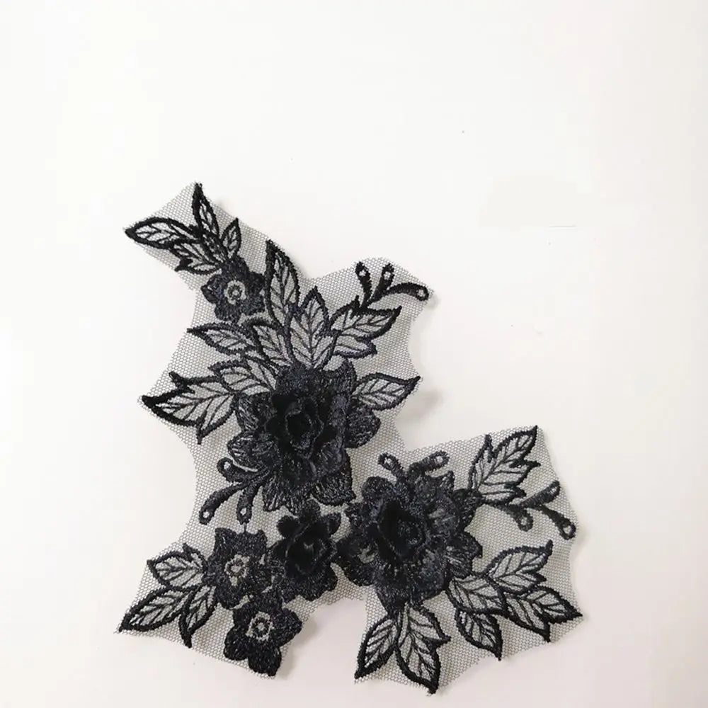applique textile fleurs brodées doré clair mariage tissu microfibre 3d opaquement broderie fine