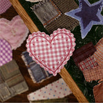 autocollants vintage tissu carnets notes motifs fleuris vichy dentelle tasseaux métal tissu vieux artisanal