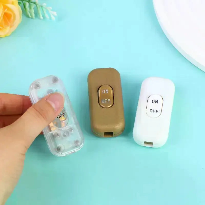interrupteur noir transparent doré blanc moderne compact bascule on off lampe table chevet led