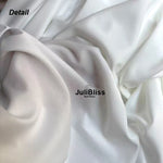 rideau blanc doux moderne tissu jersey polyester élasthanne haute absorption 170cm large 1000cm 1200cm