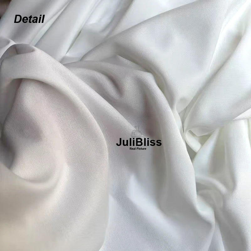 rideau blanc doux moderne tissu jersey polyester élasthanne haute absorption 170cm large 1000cm 1200cm
