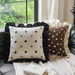 housse coussin vintage fleur beige noir marron français adhésif décoration intérieure voiture