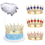décoration gâteau couronne strass or bleu rouge rose vert élégante adhésive anniversaire fille festive
