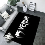 tapis moderne serpent venom noir blanc antidérapant durable polypropylène 40x60cm 50x80cm