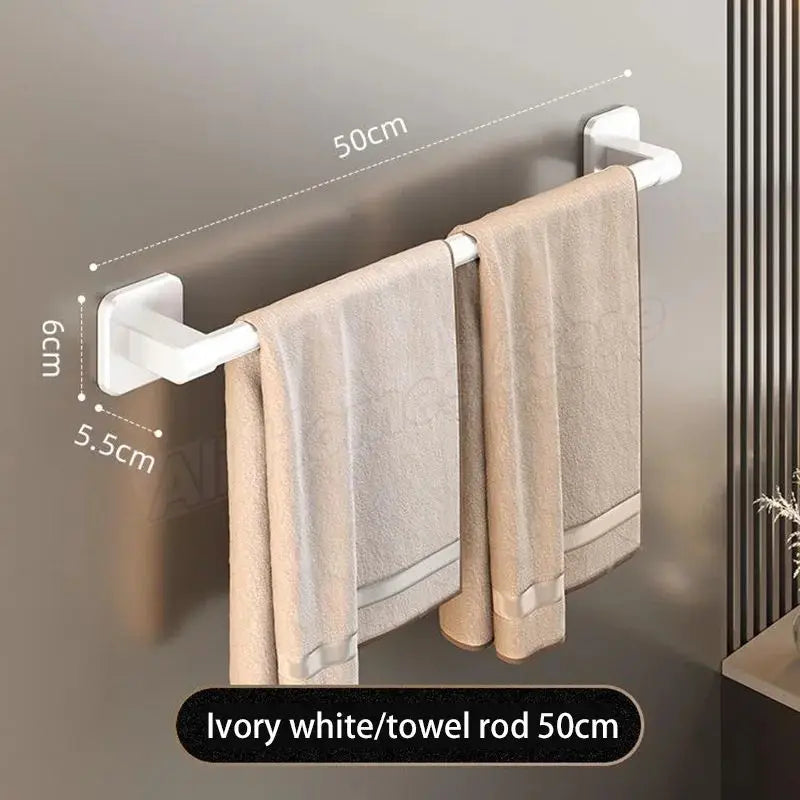 porte serviettes mural adhésif gris moderne rangement salle bain support serviettes fixations sans perçage