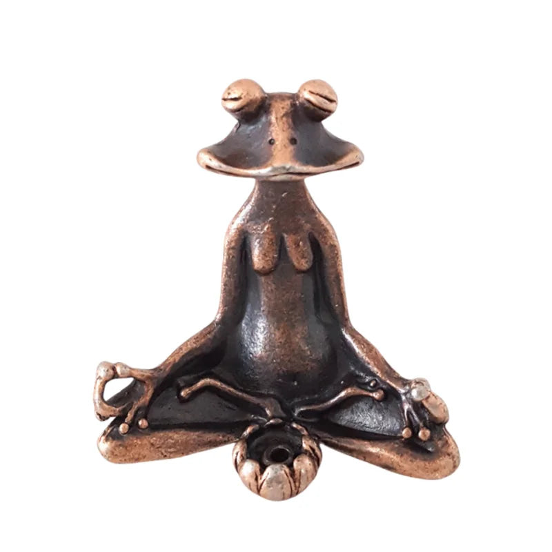 statuette grenouille bronze doré moderne support encens minimaliste ornement animal compagnie imitation antique