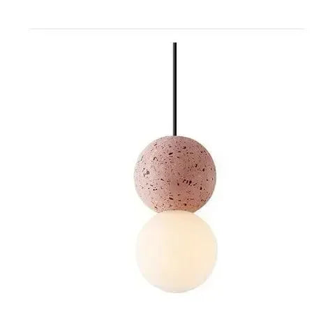 suspension lumineuse moderne noir blanc grains opacité câble pendentif minimaliste terrazzo chambre