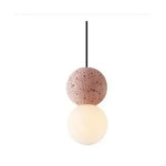suspension lumineuse moderne noir blanc grains opacité câble pendentif minimaliste terrazzo chambre