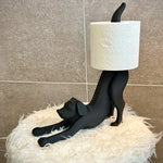 porte rouleaux papier toilette forme lion noir texturé moderne salle bain décoration animalière