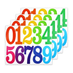 sticker numerote couleur grande taille decoratif ludique moderne adhesif porte boite lettres mur