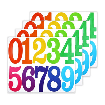 sticker numerote couleur grande taille decoratif ludique moderne adhesif porte boite lettres mur