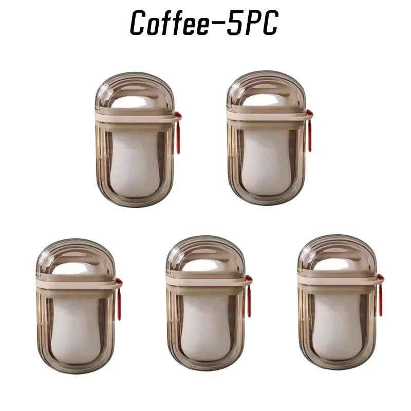 boîte savon moderne blanc rayures horizontales portable couvercleSizeMode: 7,5cmx11cmx4cmSizeMode: set 20 piècesSizeMode: