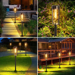 Lampes solaires waterproof modernes noires transparentes interrupteur panneau solaire 6PACK