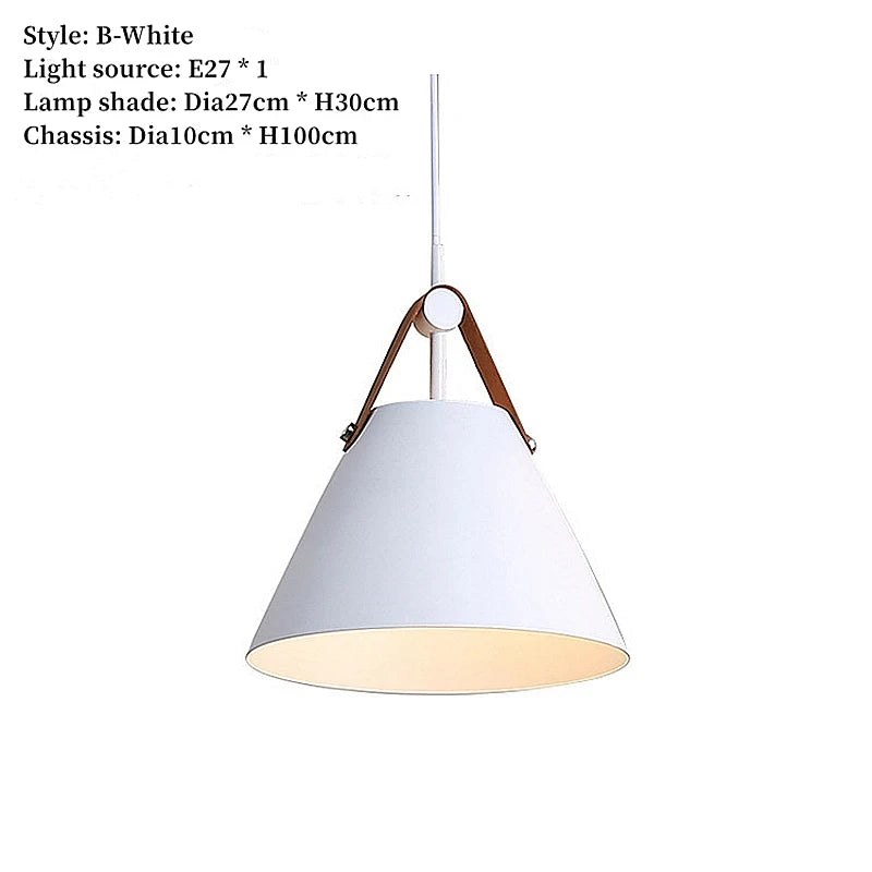 suspension conique moderne opaque alliage noir blanc salon chambre restaurant