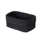 paniers rangement maille noir gris modernes réutilisables grande capacité rangement stockage diverse utilisation respectueux