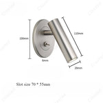 lampe murale moderne bronze lisse éclairage chambre étude interrupteur rotatif led 249lm 90260v