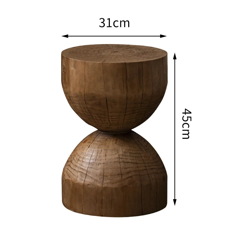 table d'appoint rustique moderne table bois grain naturel tasse livre plateau