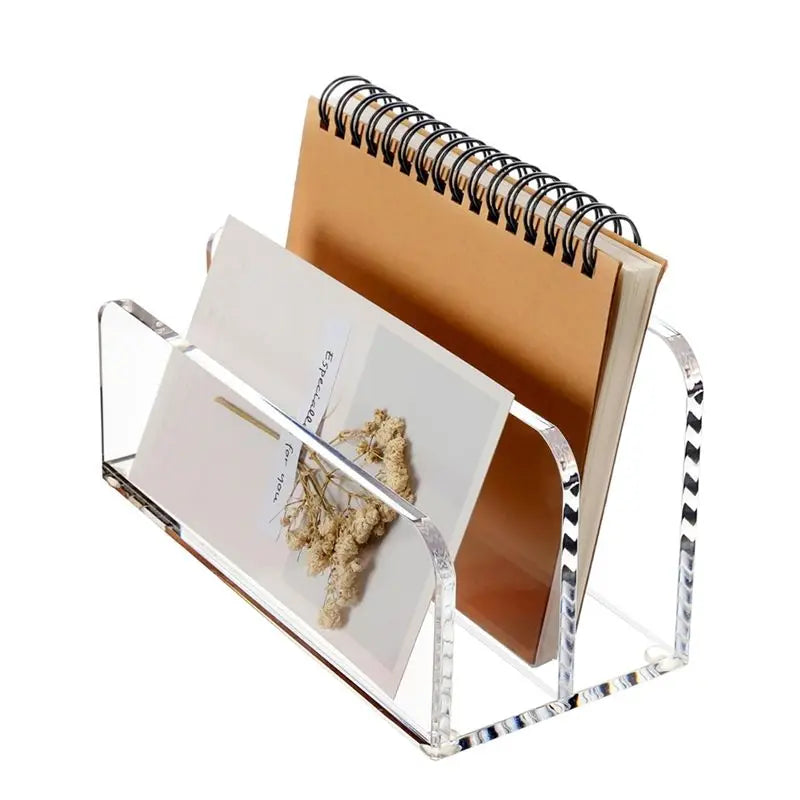 organisateur transparent moderne documents lettres calendriers papier enveloppesstylo minimaliste