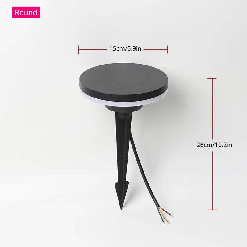 éclairage extérieur moderne lampe led étanche noir ip65 autonome ac 85265v