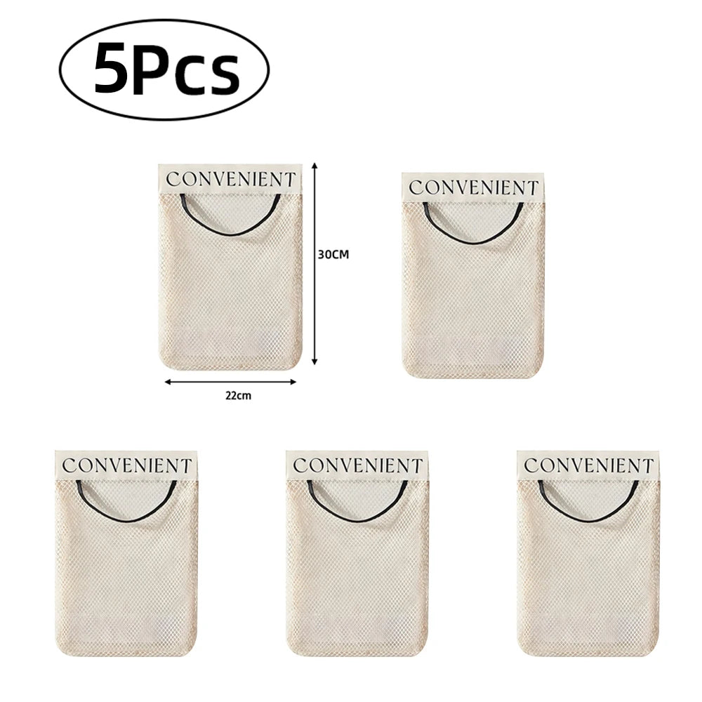 sacs rangement suspendus réutilisables polyester maille garage cuisine organisateur ménageriaux