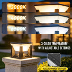 lampe solaire jardin moderne noire blanche étanche ip65 télécommande autoinstallation led adjustable switch