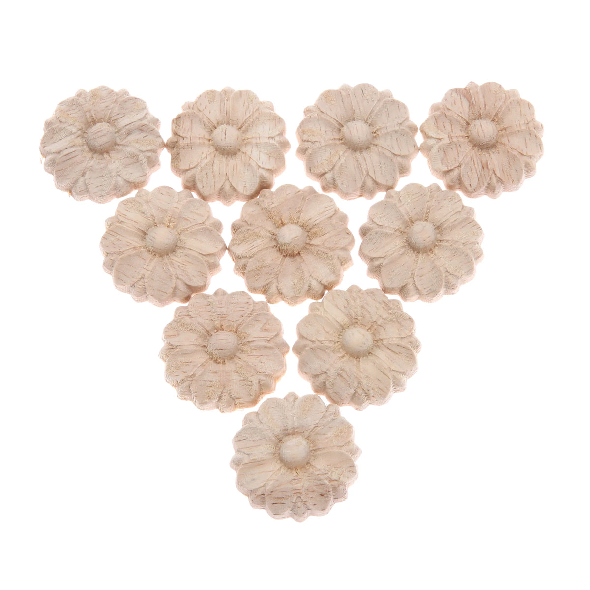 cadres boutons bois imprimé floral 3cm classiques 14+ deco mur porte chambre