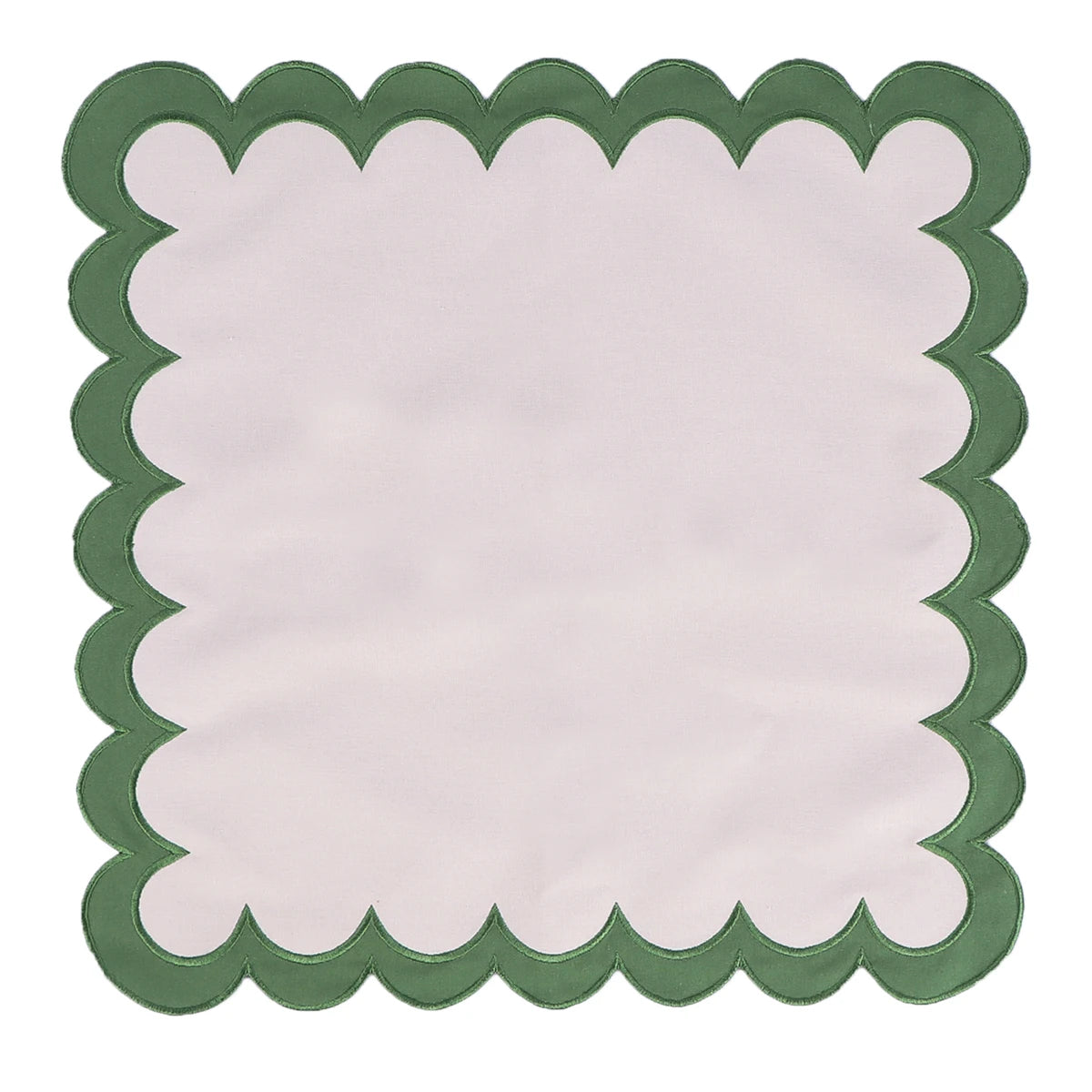 serviette table coton brodée bordure ondulée moderne décoration banquet mariage