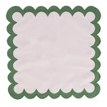 serviette table coton brodée bordure ondulée moderne décoration banquet mariage