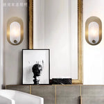 applique murale moderne marbre blanc doré élégante murale led flux lumineux chambre salon