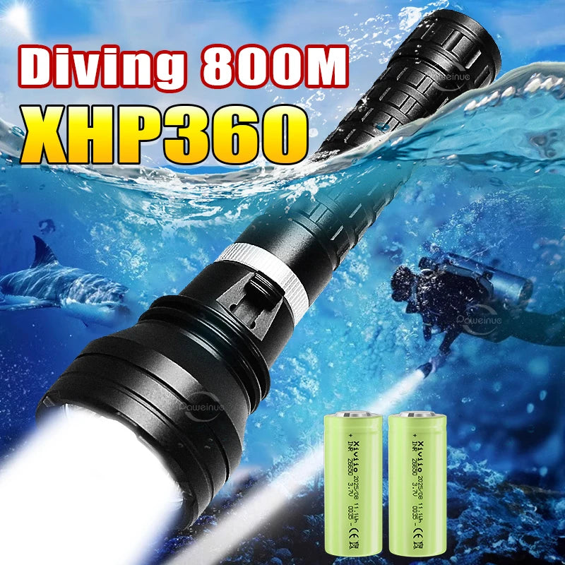 lampe torche noire led rechargeable 500m lumiere intense resistant chocs auto defense camping plongee