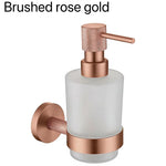 ensemble accessoires salle bain luxe or rose mat distributeur savon porte serviette porte papier