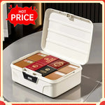 boîte rangement sécurisée imperméable moderne respectueuse environnement blanc marron rétro compact bijoux documents porte