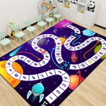 tapis moderne multicolore serpent alphabet floral chambre enfant décoration ludique éducateur