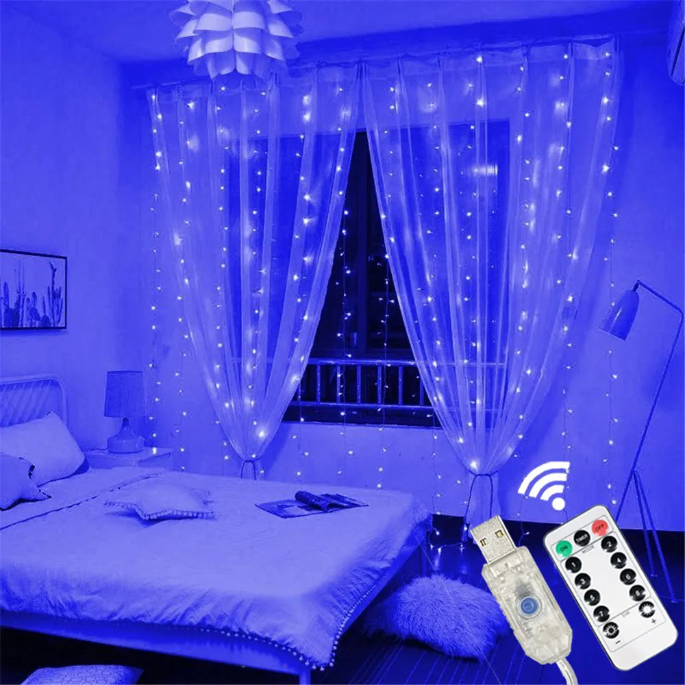 guirlande lumineuse led fil cuivre décoration mariage fête intérieur extérieur télécommande usb