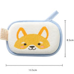 gant bain enfant dessins animaux cordon ajustable blanc bleu rose jaune