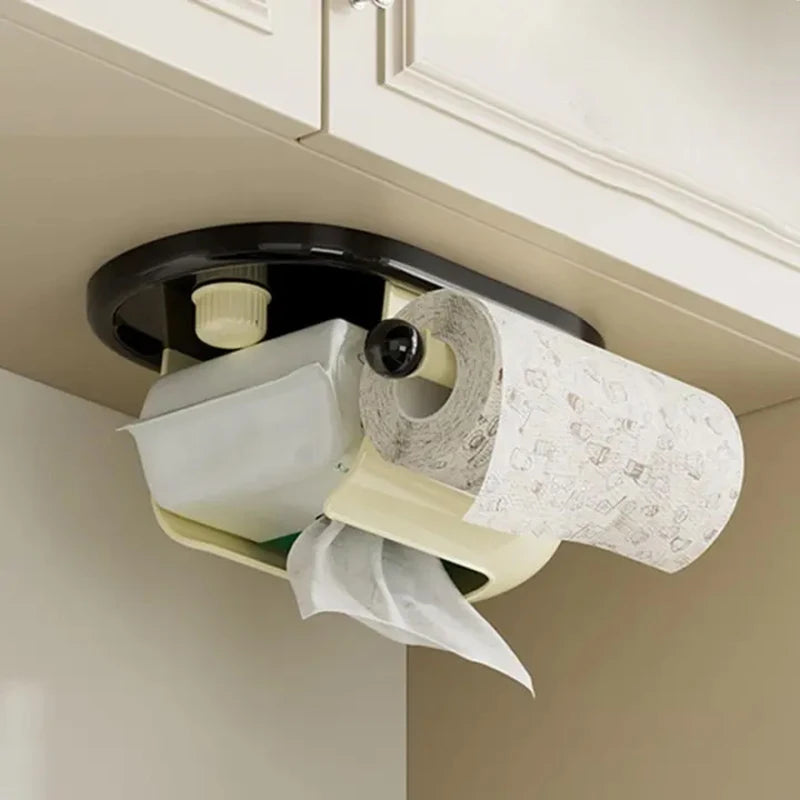 porte rouleau papier toilette multifonction compartiment sacs plastiques moderne utilitaire sans perçage muraux multifonctionnel