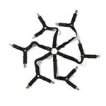 bretelles lit classiques clips métalliques noir blanc rayures horizontales réglables four piece set