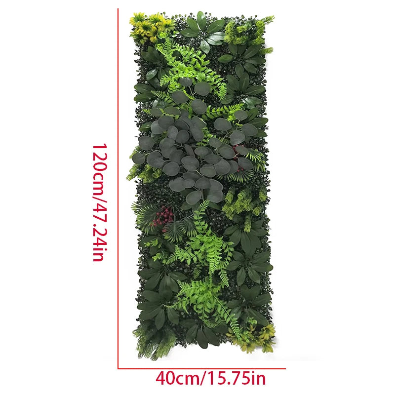 panneau mural végétal artificiel moderne 120cm 40cm feuilles vertes naturelles intérieur