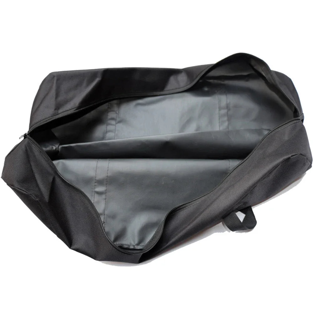 sac rangement oxford noir tissu uni réutilisable fermeture éclair sangles attache velcro utilitaire capacite