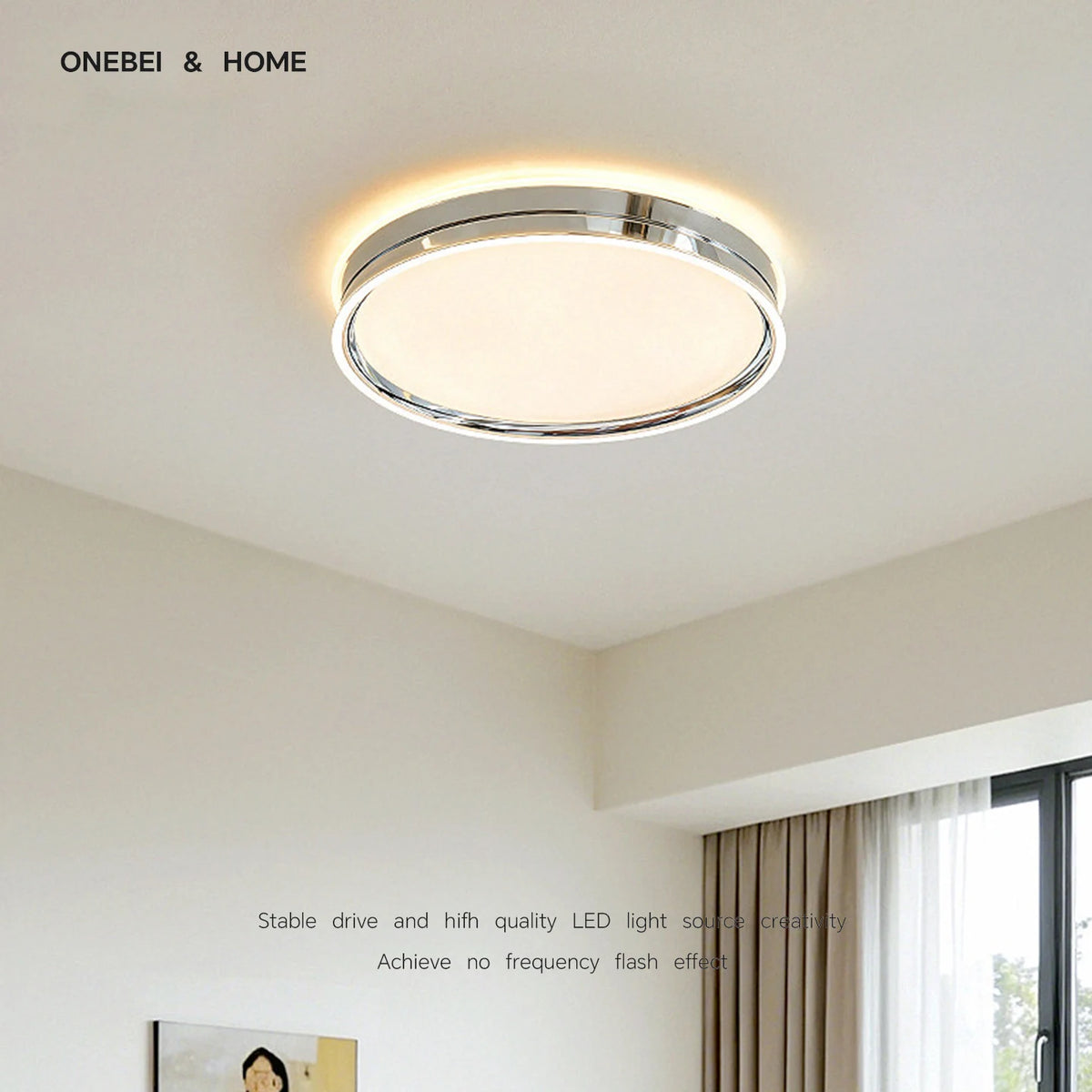 lampe led moderne blanche dorée plafonnier aluminium fermeture métallique acrylique