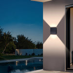 applique murale led moderne noire jaune forme cubique ip65 3000k 6wintérieurextérieur