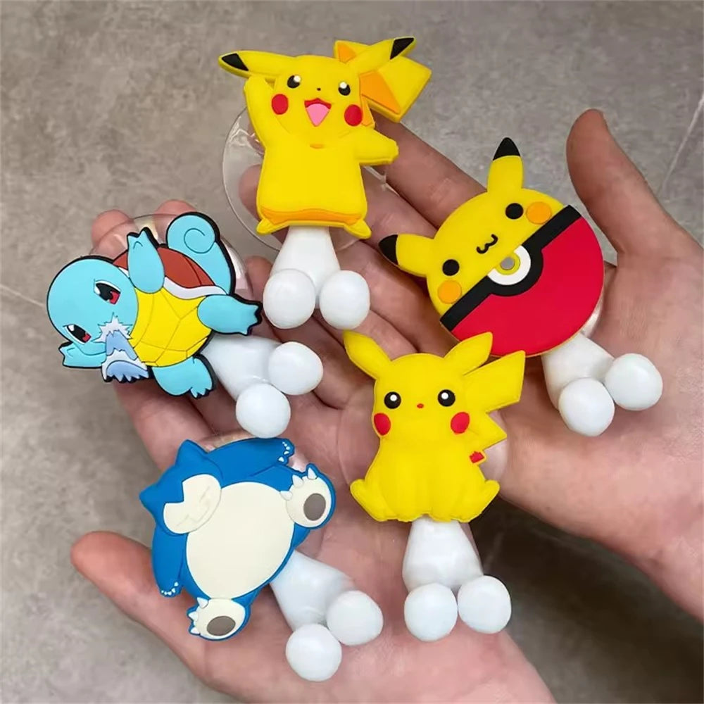 porte brosse dents murale pokemon pikachu squirtle bulbasaur ventouse salle bain