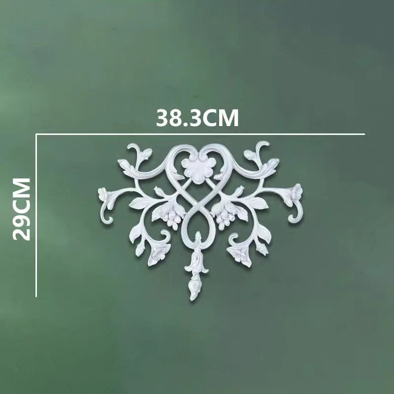 corniche d'angle ornements floraux blanc classique adhésif décoration muraleintage fixations plastique