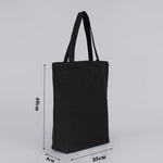 sac main noir toile fermeture eclair moderne poignees uni décontracté femme provisioning bag