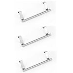 porte serviettes mural acier inoxydable argenté bleu marine gris clair moderne minimaliste clips métal