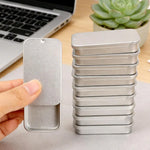 boîtes rangement argentées portables modernes bijoux pilules 10pcs métal
