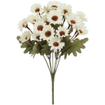 bouquet fleurs artificielles camomille marguerites soie plastique feuilles vertes naturel decoration maison mariage