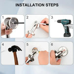barre sécurité acier inoxydable 30cm 40cm 50cm 60cm antidérapant moderne salle bain